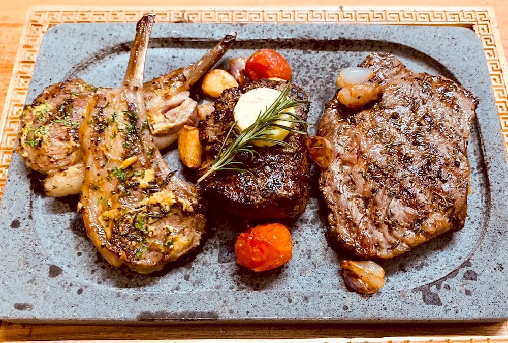The Tomahawk steak at Red Sky boasts a perfect sear and juicy, tender meat inside